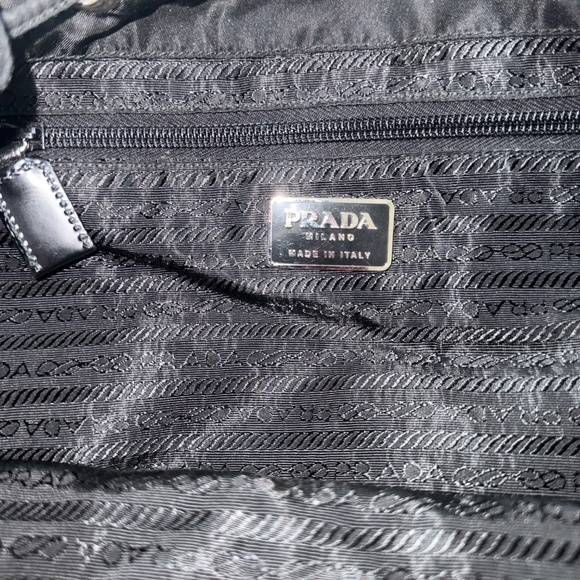 Vintage PRADA Tessuto Large Nylon Vela Backpack Black - Picture 6 of 8
